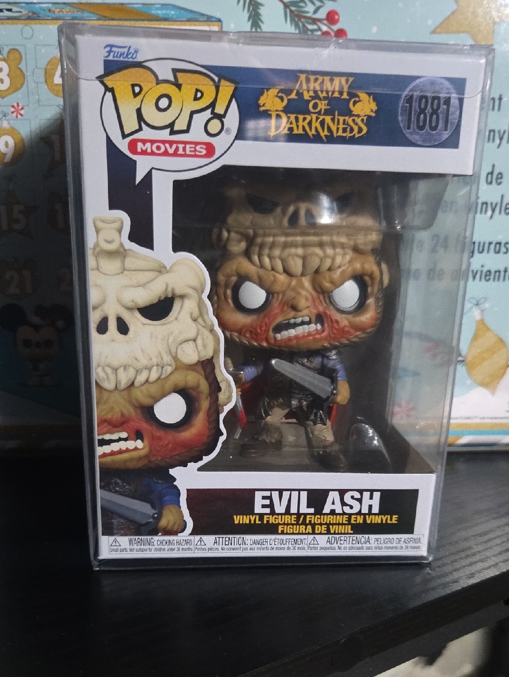 Funko Evil Ash Pop! Vinyl with Beige Skull and Red Burn Accents
